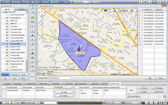 Real Time Google Earth Live Maps Tracking Vehicle GPS Tracking Software 