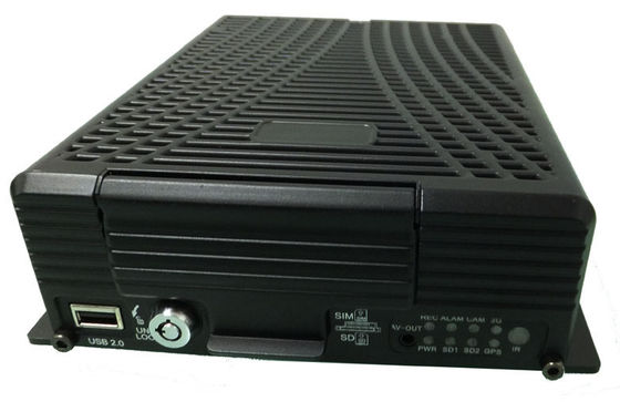 Linux H.264 HDD GPS Mobile DVR 4-CH D1 / HD1 Support Audio Video Output