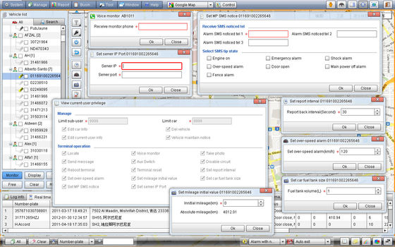 Google Earth Maps Enterprise Vehicle GPS Tracking Software for Car Navigation