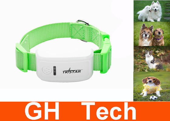 Green Quad Band Dog GPS Tracking Collar GSM GPRS For Pets Tracking
