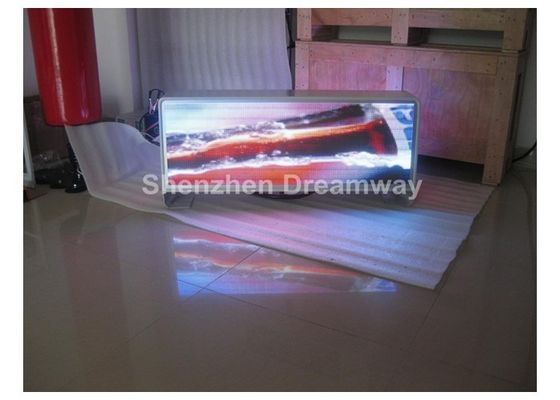 3G / WIFI GPS P5 Taxi Car LED Display Advertising Boards With AVI WMV MPG Video , 960 by 320 mm