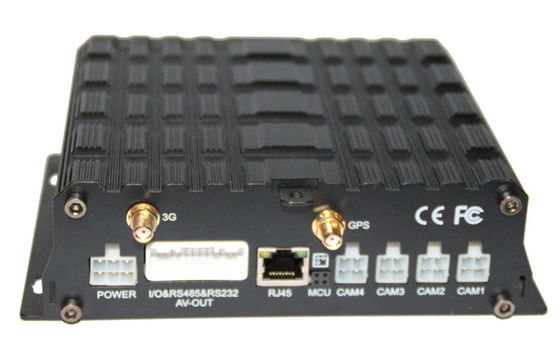 4ch 3G WIFI GPRS Dual SD GPS Mobile DVR Tracking With H.264 Video Compression