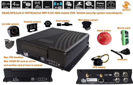 8 - CH GPS Mobile DVR Full D1 HDD / SSD Vehicle Economical DVR Mobile